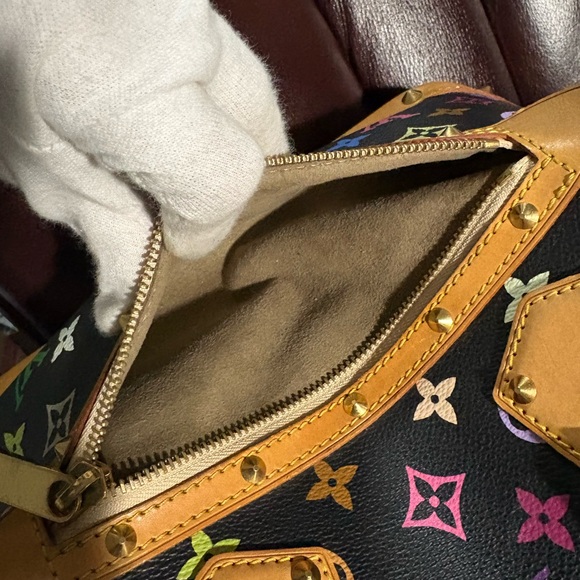 Louis Vuitton x Takashi Murakami Black Monogram Canvas Alma PM EUC 💎PHENOMENAL💎 - Picture 6 of 16